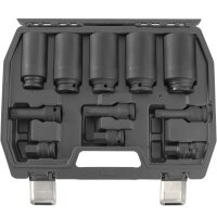 TECPO Radlager Werkzeugsatz, 34-teilig + Vielzahn Nüsse für Antriebswellen 1/2", 11-tlg