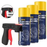 3x400ml MANNOL Vergaser Reiniger Drosselkappenreiniger+...