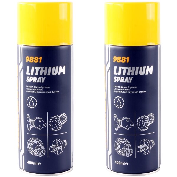 2x MANNOL Lithium Spray, 400 ml