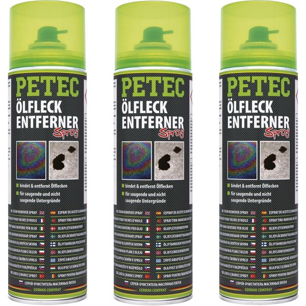 3x PETEC Ölfleckenentferner, 500 ml