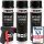 3x TECPO Autolack schwarz matt 500 ml + Pistolengriff