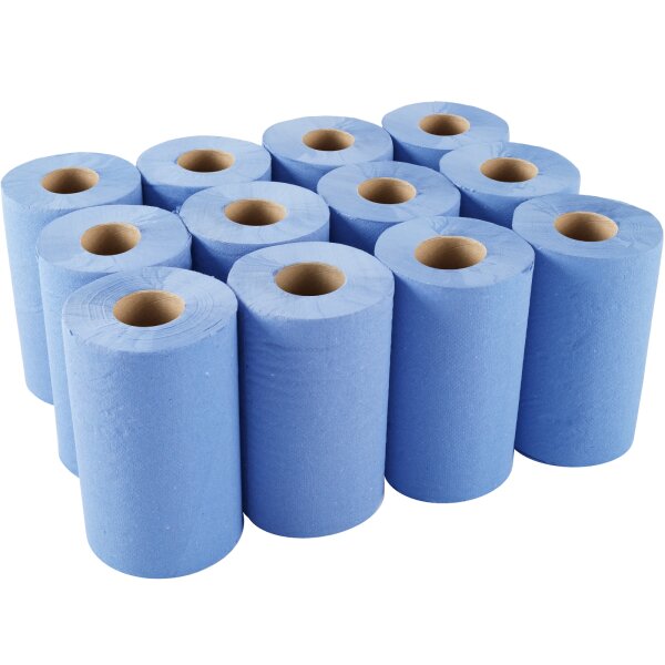 12x TECPO Putztuchrolle Handtuchrolle 1-lagig 120m