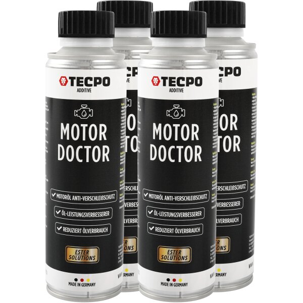 4x TECPO Motor Doctor Motoröl Anti-Verschleißschutz ESTER, 300 ml