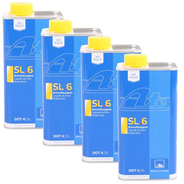4x ATE Bremsflüssigkeit SL6, 1L