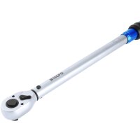 TECPO Drehmomentschlüssel (1/2") 40 - 220 Nm + Kraft-Schoneinsatz-Satz SW 17 mm 19 mm 21 mm