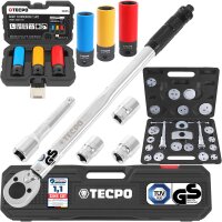 TECPO Drehmomentschlüssel 1/2 Zoll, 40-210 Nm +...