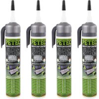 4x PETEC Hochtemperatur-Silikondichtung, dauerelastisch...