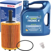 Bosch Ölfilter + Aral 5W-30 Super Tronic 5 Liter