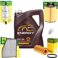 MANN-FILTER Inspektionspaket + MANNOL Energy 5W-30 5 Liter