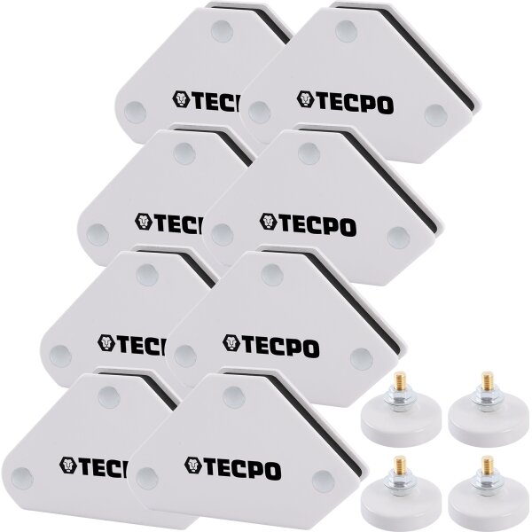 8x TECPO Magnet Schweißwinkel 4 kg 9 lbs + Masseklemmen
