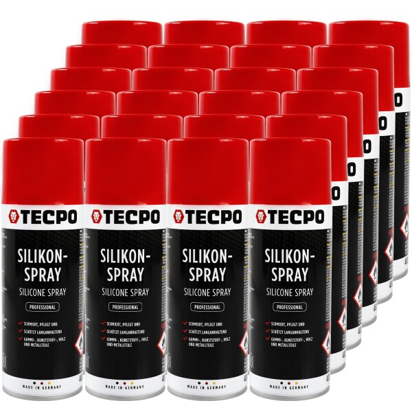 24x TECPO Silikonspray Schmiermittel Trennmittel Gleitmittel 400 ml