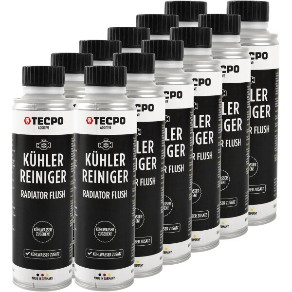 12x TECPO Kühlerreiniger Kühlwasser Zusatz Kühlsystem Reiniger, 300 ml