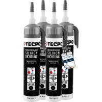 4x Hochtemperatur Silikon Dichtung HSD 30 schwarz, 200 ml
