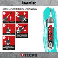TECPO 4x Hochtemperatur Silikon Dichtung HSD 30 schwarz, 200 ml