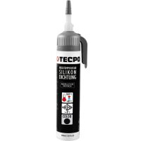 TECPO 4x Hochtemperatur Silikon Dichtung HSD 30 schwarz, 200 ml