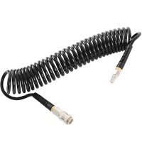 TECPO Digitaler Reifenfüller 0-10 Bar + Drukluft Spiralschlauch 6 m