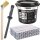 TECPO Reifenmontagepaste schwarz 5 kg + Pinsel + Klebegewichte 600-teilig Auswucht Gewichte, 5g + Kunststoffschaber 19 mm