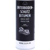 4x TECPO Unterbodenschutz Bitumen schwarz, 500 ml + Pistolengriff
