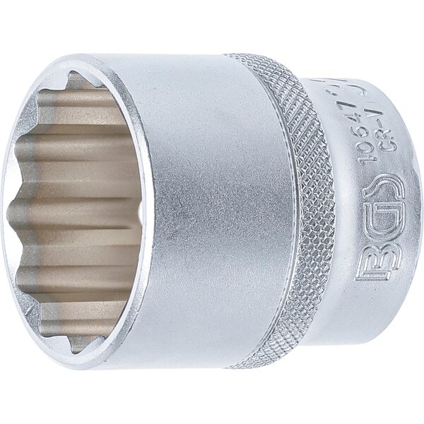 BGS Steckschlüssel-Einsatz Zwölfkant | Antrieb Innenvierkant 12,5 mm (1/2") | SW 32 mm