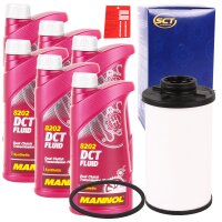 MANNOL 8202 DCT Fluid Getriebeöl, 6x 1 Liter + Getriebefilter