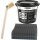 TECPO Reifenmontagepaste schwarz 5 kg + Pinsel + 600x Klebegewichte Black Auswucht Gewichte, 5g