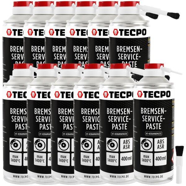 TECPO Bremsen-Servicepaste Schmierfett Bremsenpaste 12x400 ml