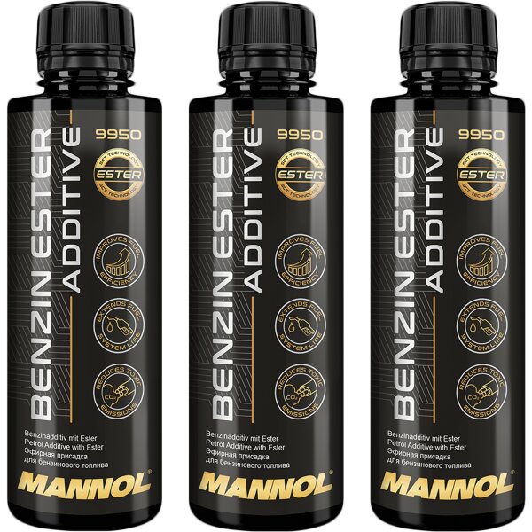 3x MANNOL Benzin Ester Additive, 250 ml