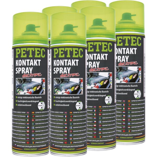 6x PETEC Kontaktspray, 500 ml