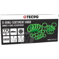 TECPO O-Ring Sortiment 3 bis 22 mm, 225-teilig für Klimaanlage + Montagehacken