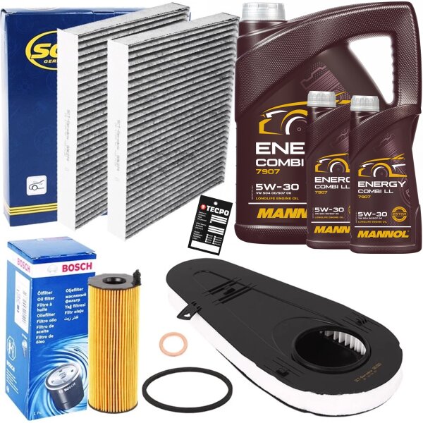 Inspektionspaket Filter Set + MANNOL Öl 5W-30, 7 Liter