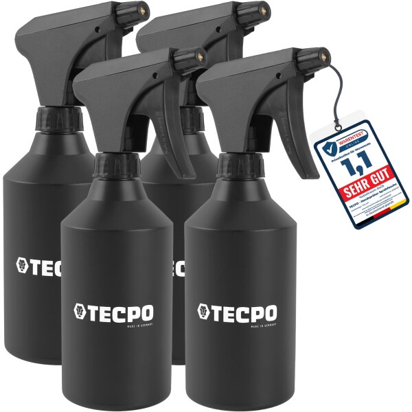 4x TECPO HDPE Handsprüher für Bremsenreiniger 500 ml