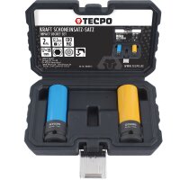 Digitaler Drehmomentschlüssel 1/2" 17-340 Nm + Kraft-Schoneinsatz-Satz SW 17mm 19mm