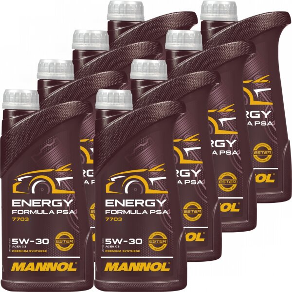8x MANNOL Energy Formula PSA 5W-30, 1L