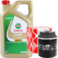 FEBI BILSTEIN Ölfilter + CASTROL 5W-30 EDGE TITANIUM...