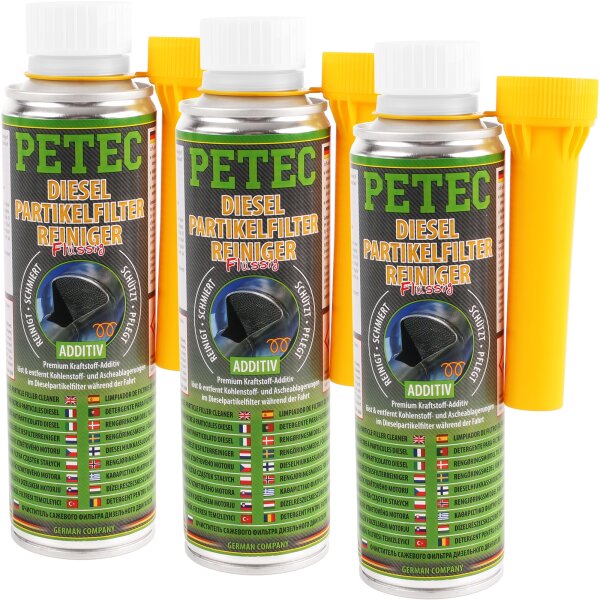 3x PETEC DPF-Reiniger, 300 ml