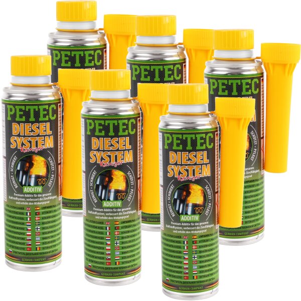 6x PETEC Diesel-Additiv, 300 ml