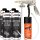 TECPO Unterbodenschutz Bitumen schwarz, 4L + Druckluft Pistole + BRUNOX Rostumwandler & Grundierer-Spray, 400mL