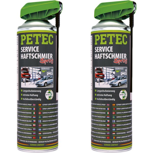 2x PETEC Service-Haftschmierspray transparent 500 ml