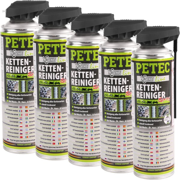 5x PETEC Kettenreinigerspray 500ml