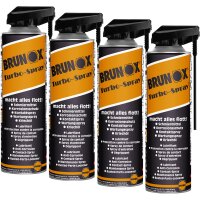 4x BRUNOX Turbo-Spray Multifunktionsöl, 500 ml