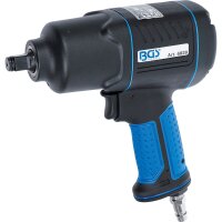 BGS Druckluft-Schlagschrauber 12,5 mm (1/2")  1200 Nm +  Pneumatik-Spezial-Öl | 100 ml + TECPO Druckluftschlauch 10 Meter