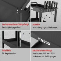 TECPO Werkstattwagen 300 kg Tragkraft 3 Etagen + LED Akku Handlampe 500 Lumen + Schraubendreher-Satz 6-tlg.