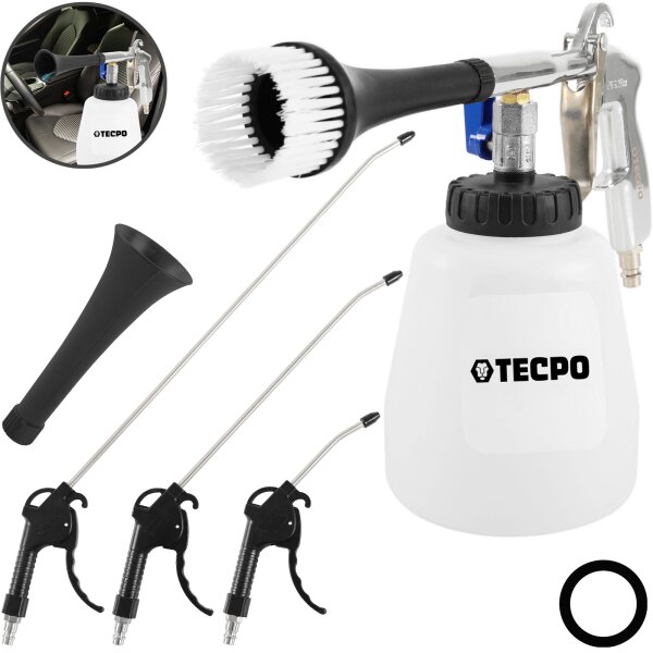 TECPO Druckluft Reinigungspistole + Ausblasbistole 3-teilig