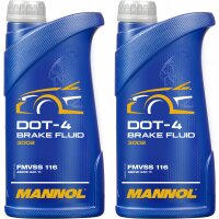 2x MANNOL Bremsflüssigkeit DOT-4, 1L
