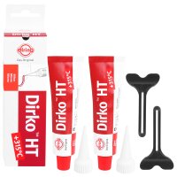 2x ELRING Dichtmasse Dichtstoff Dirko HT, rot, 70 ml