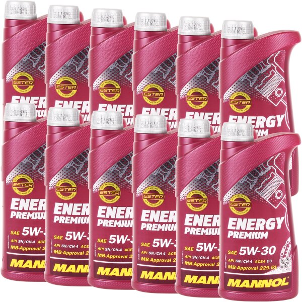 MANNOL ENERGY PREMIUM 5W-30, 12x1L