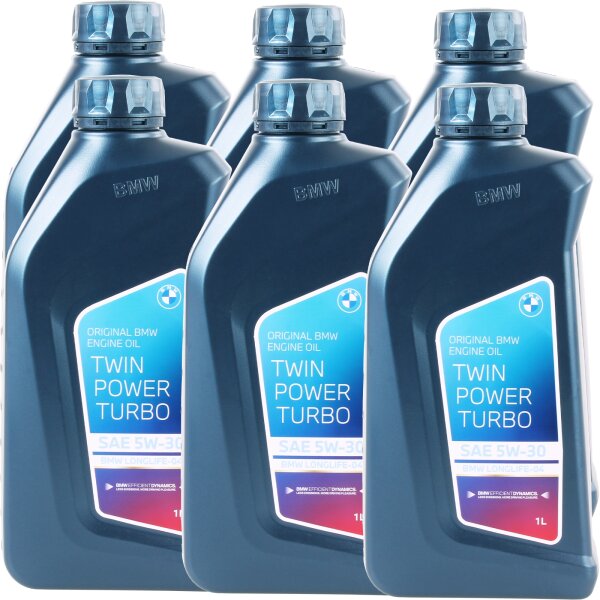 6x OE BMW 5W-30 Twin Power Turbo Longlife-04, 1L