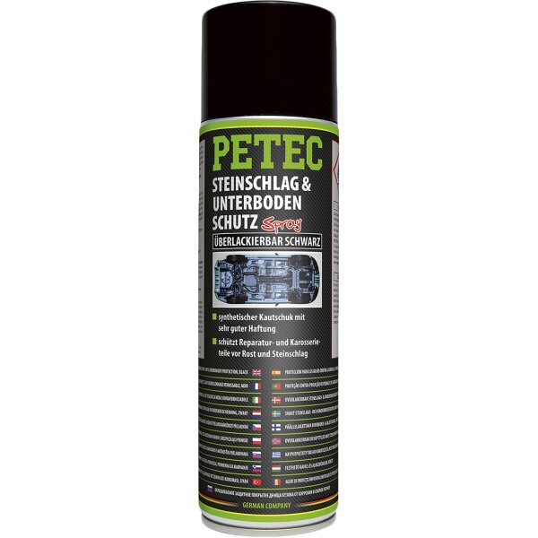 PETEC Steinschlag- & Unterbodenschutz, Spray, schwarz, 500 ml
