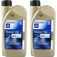2x OE OPEL GM 5W-30 dexos2 Motoröl 93165554, 1L
