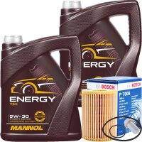 Bosch Ölfilter + Mannol 5W-30 ENERGY 2x5 Liter